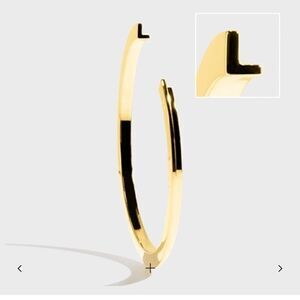 [stella valle] good plated “L” charm bracelet #4